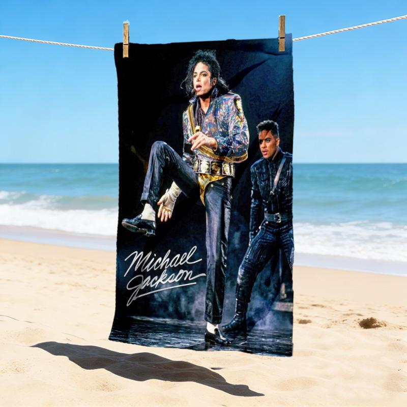 Michael Jackson Performance Stilvolles Digitaldruck Strandtuch Schnelltrocknend Saugfähige Decke für Strand Pool Fitnessstudio Reisen