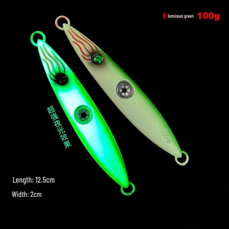 Super Bright Luminous Iron Plate Fishing Knife with Fish-Attracting Light for Overnight Sea Fishing