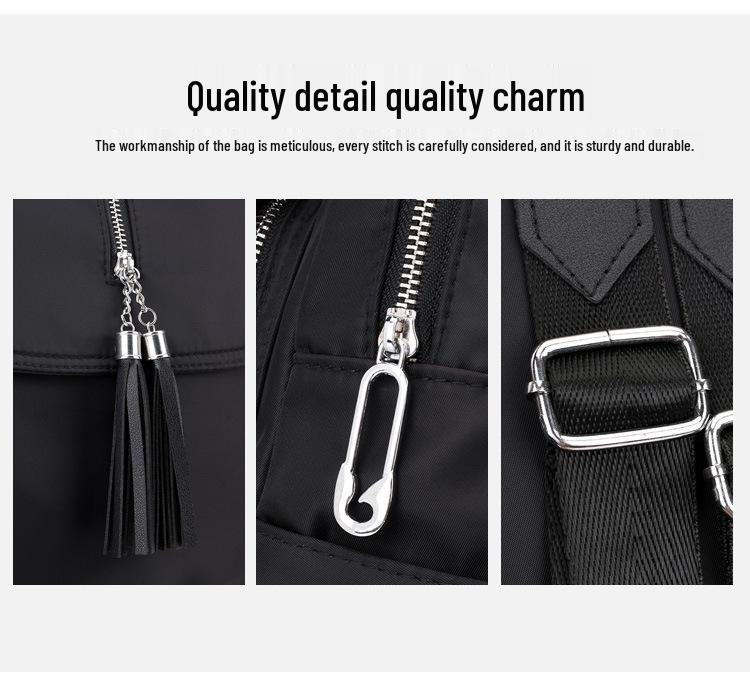 Women's Trendy 2025 Korean Style Travel Backpack - Casual Outdoor Nylon Double Shoulder Bag