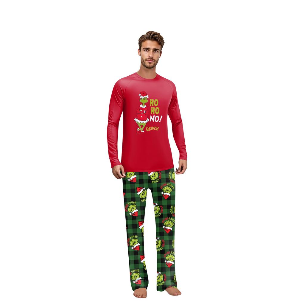 Christmas Prints Family Matching Long Sleeve Tops+Pants Set Family Matching Sets