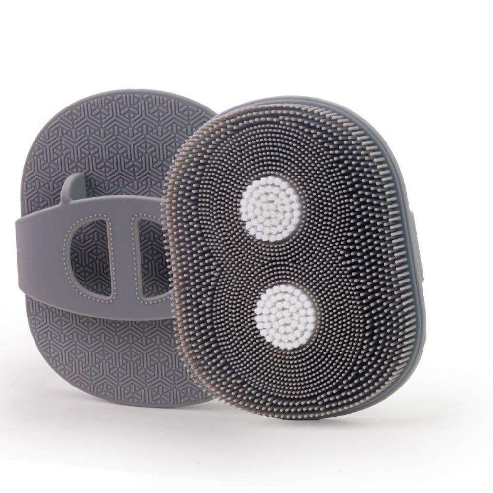 

Skin Massage Bath Cleaning Scrubber Silicone Shower Exfoliating Tool Body Scrubbing Brush Bathing сірий