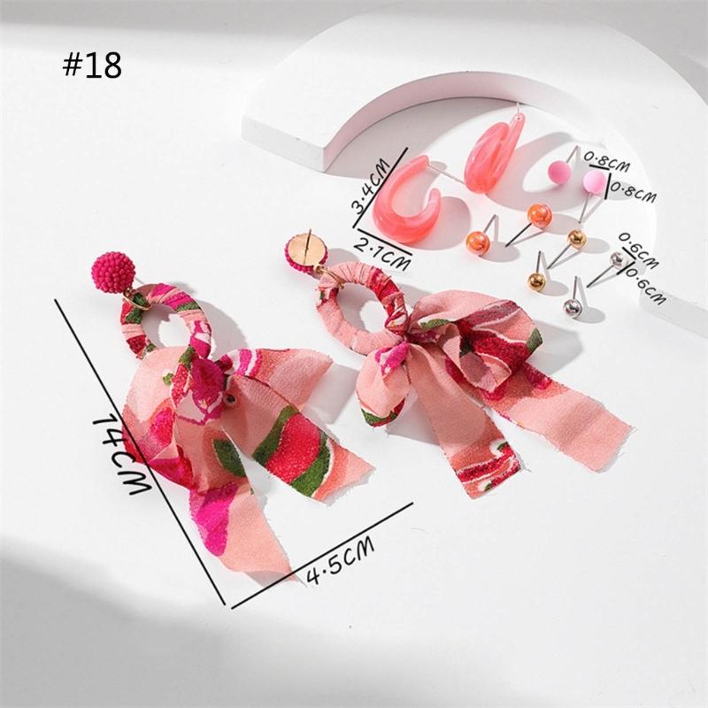 Acrylic Ear Jewelry Set Beautiful Dopamine Dangle Earrings Statement Earrings Acrylic Material for Fashionable Women