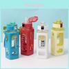 Stylish Portable Plastic Water Bottle With Straw, Modern Design, 700ml