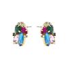 Boucles d'oreilles - LUXENTER - Nyuva - Cristal bleu - Or jaune 18k - Longueur 25,7 mm