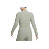 Nike Sportbekleidung Slim Fit Rundhalsausschnitt Einfarbig Pullover Langarm Strickoberteil Damenoberteile Smaragd-Horizont FZ1717370