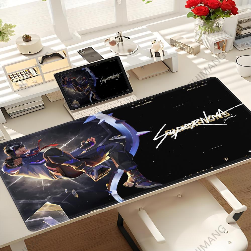 Tappetino per Mouse da Gioco Grande Valorant ISO XXL Nuovo Tappetino Tastiera Tappetino Mouse Gamer sul Tavolo Tappetino Scrivania Veloce Anime x Tappetini Mouse