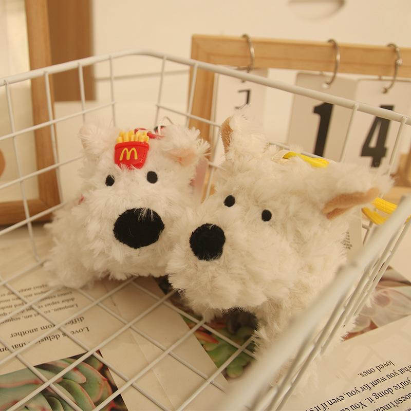 Internet Celebrity West Highland Plush Dog Plush Pendant Doll Scrawled Puppy Doll Bag Pendant Keychain