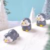 1/4PCS Cute Grey Penguin Doll Snow Landscape Gardening DIY Decoration Accessories Mini Desktop Small Ornament