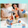 Nut Childrens Wooden Assembly Engineering Vehicle For Cognitive And Skills Motor