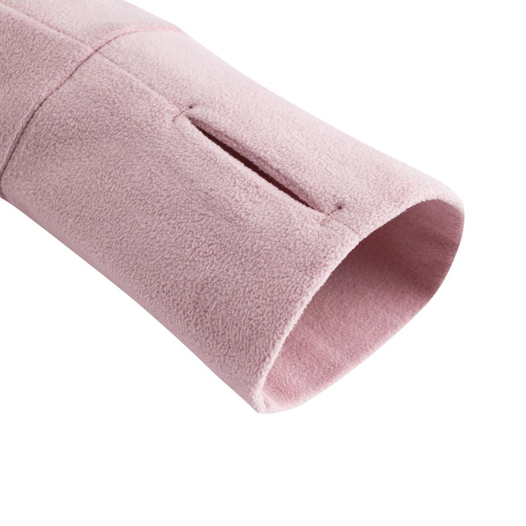 Anta Outdoor Series Comfortable Casual Versatile Slim Fit Base Layer Half Zip Fleece Long Sleeve Women Tops Soft-Pink 962546401-2