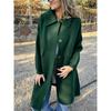 Autumn and Winter New Solid Color Casual Single-breasted Woolen Jacket Coat Women