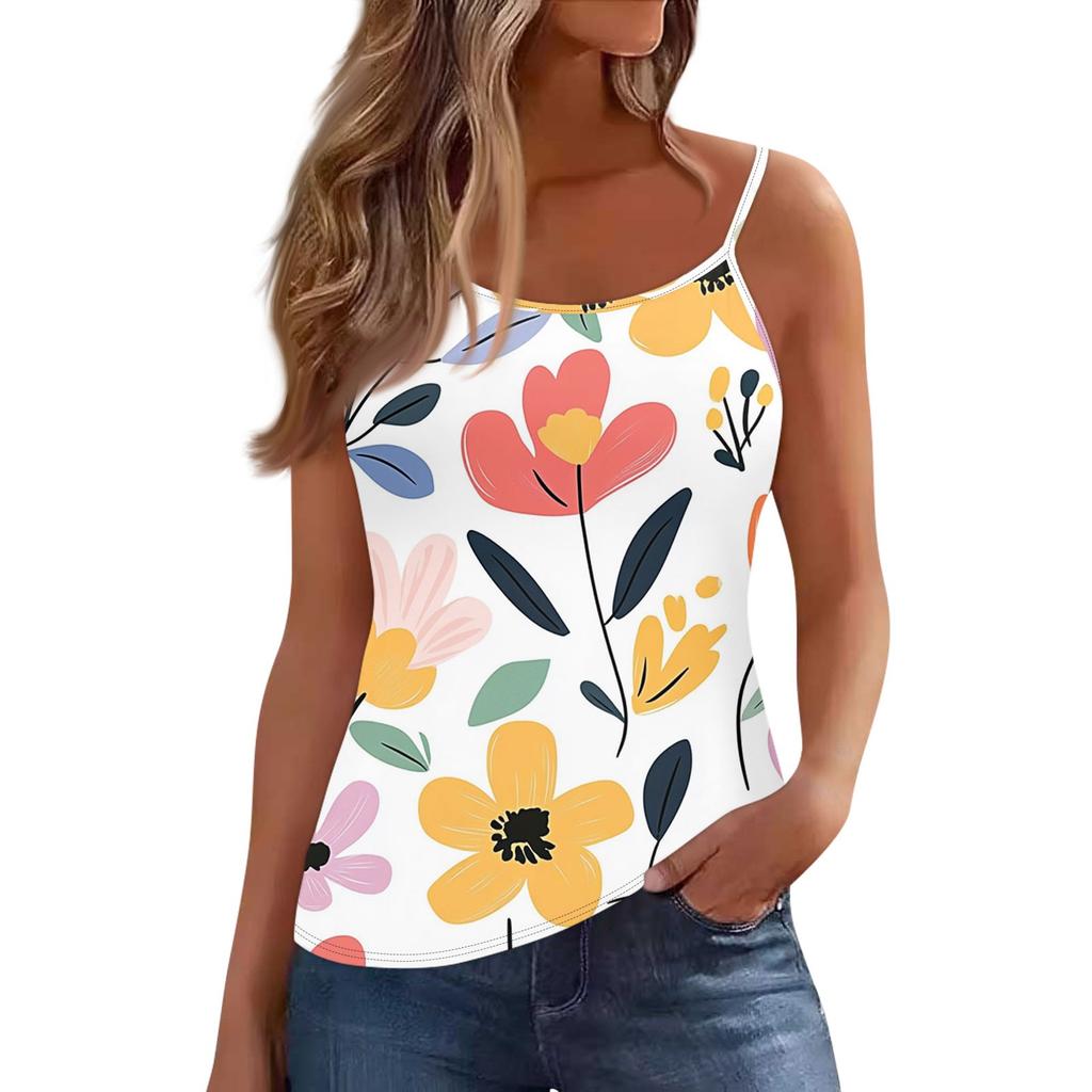 Women's Low-necked Sleeveless Vest U-neck T-shirt Suspenders