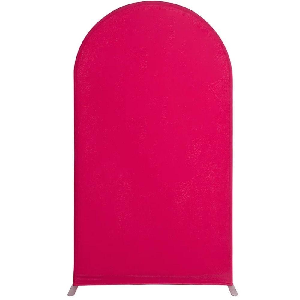 Polyester Wedding Arch Cover Round High Elasticity Arch Backdrop Cover Background Solid Color Ceremony Banquet Decoration