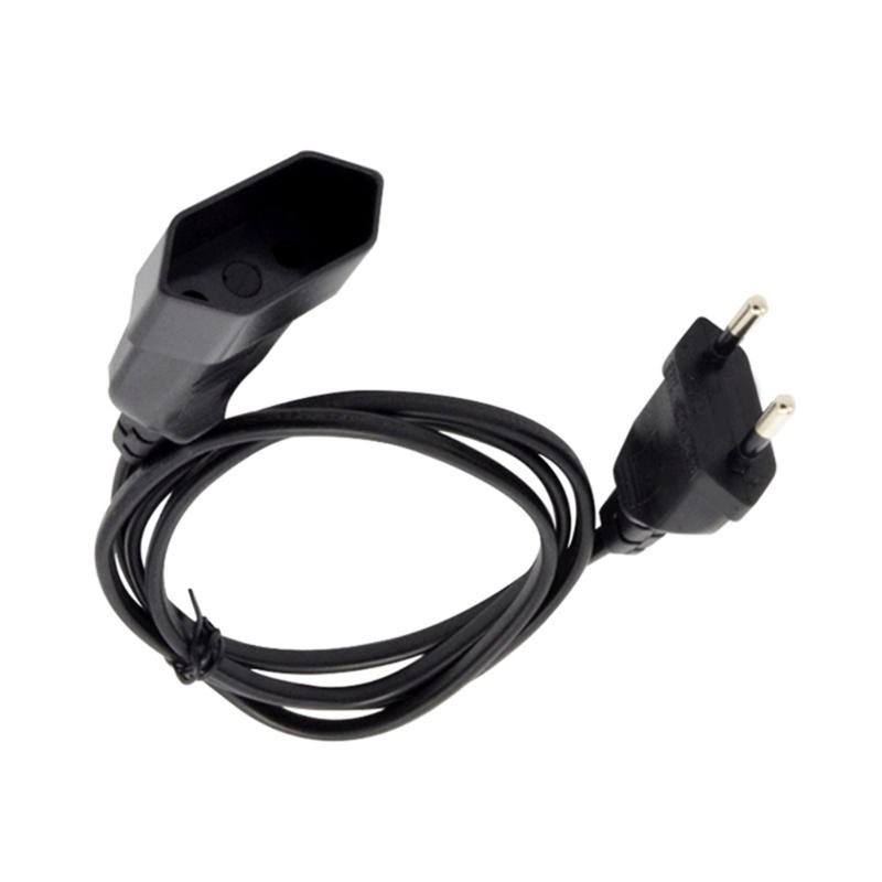 EU4.0mm Power Adapters Cable, Straight Head to Straight Head European Round 2pin Male to Female Plug Conversion Line