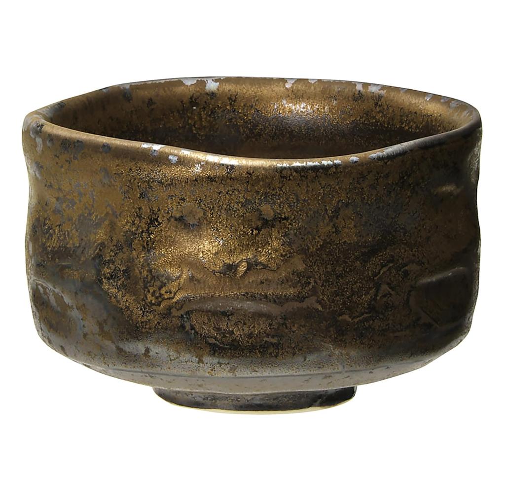 Mino Ware Matcha Bowl Gift Set In Wooden Kinrei Matcha Tea Whisk Yamakatsu Mino Pottery Made In Box, Kiln-fired Glaze, Brown, Approx. 550ml, Bowl,