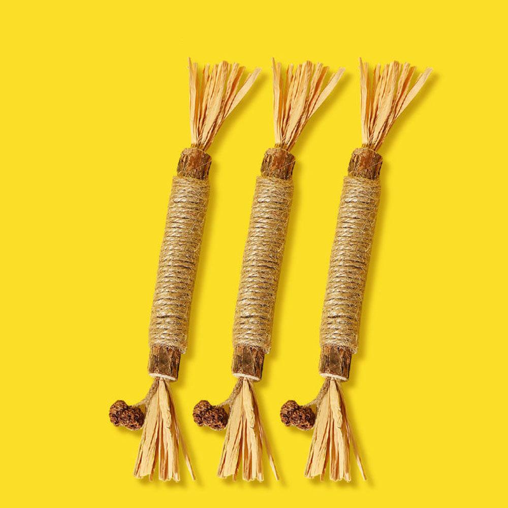 

Игрушка-дразнилка для котенка из пеньковой веревки, прочная - Устойчивый к укусам инструмент для стачивания зубов для удовольствия от жевания котенка 3PCS