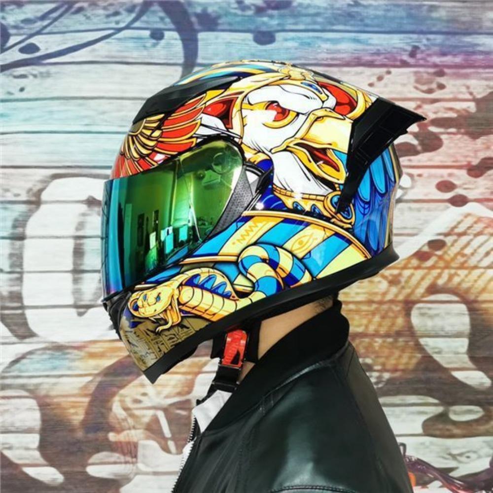 Jiekai Electric Motorcycle Helmet Men's and Women's Full Helmets Double Lenses Full Overlay Street Car Bluetooth Universal In All Seasons
