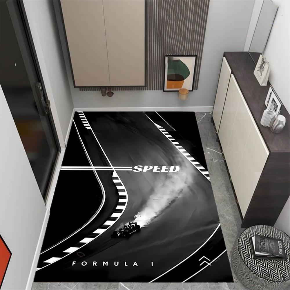 F1 Driver Number Chart Area Rug Design for Decorate Room Balcony Game Room Hallway Anti-slip Rug Anime Office Decor Best for Christmas
