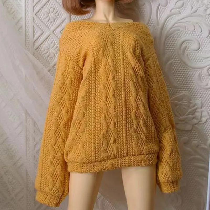 New 30cm/ 45cm/ 60cm Fashion Doll's Clothes Off Shoulder Sweater for 1/6 1/4 1/3 Bjd Doll Not Include Doll