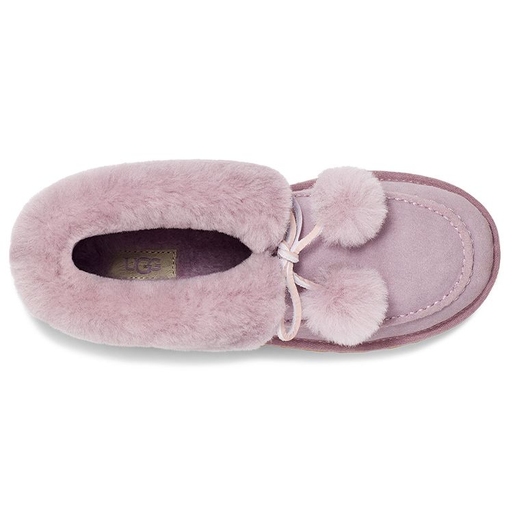 UGG Kyrina Bow Pom овчина теплые прочные бант меховые зимние сапоги женские зимние сапоги розовые фиолетовые 1125390-SHAD