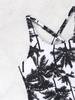 2026 Women's Coconut Tree Print Tankini Set with High-Waisted Briefs