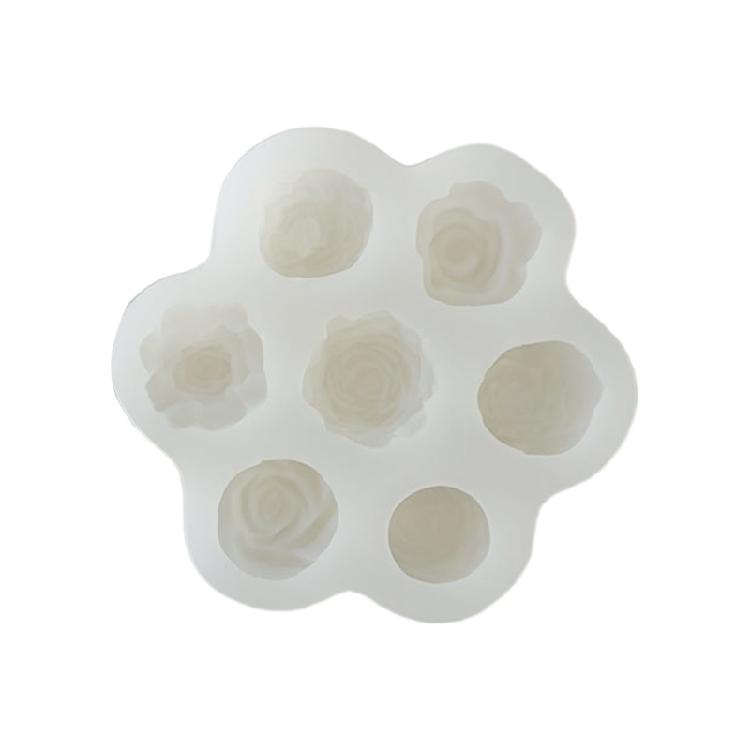 Candle Resin Silicone Mold Rose Peony Flower Aromatherapy Candle Gypsum Mold 1