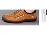 Men's Summer Cowhide Leather Breathable Casual Shoes with Non-slip Soft Sole