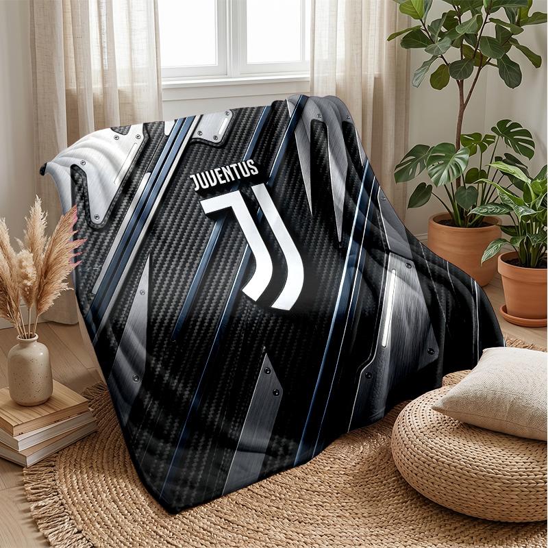 Juventus FC Themen-Decke Weiche Flanell-Decke Plüsch-Überwurf Gemütliche Sofa-Bett-Decke für Wohnkultur