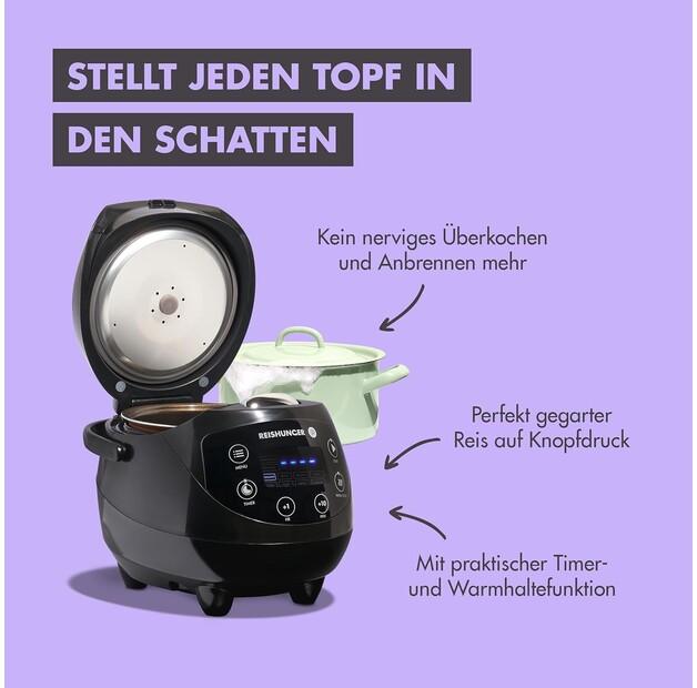 Rice Cooker Reishunger Digitaler Mini, Black (542-MDRK-B)