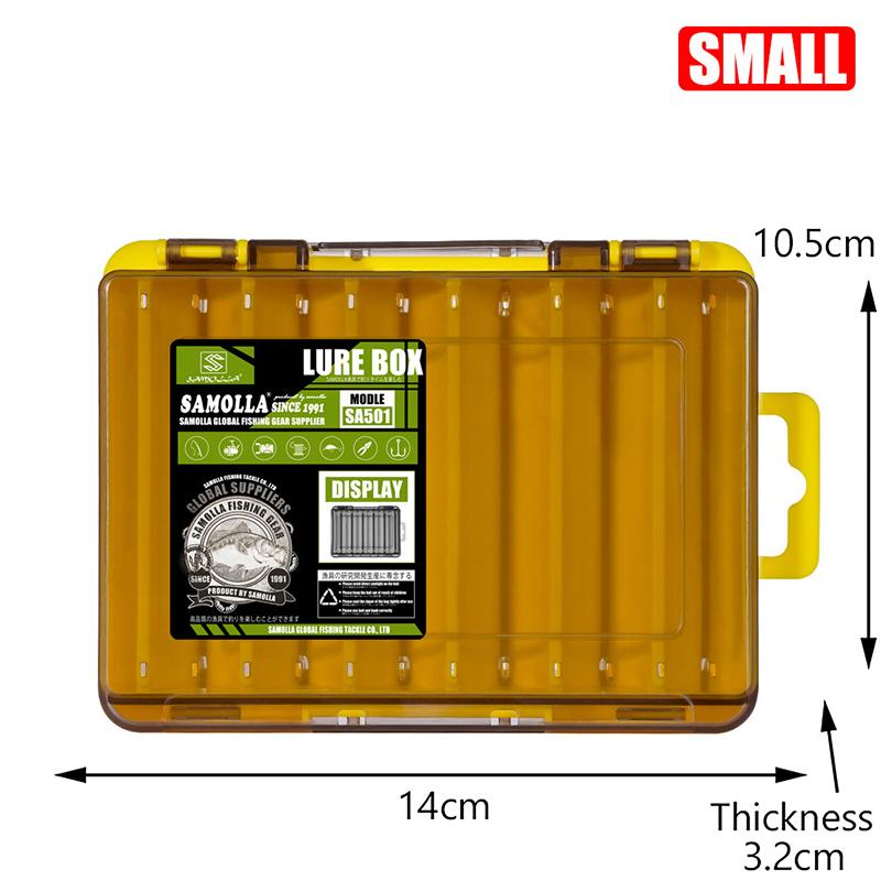 

1 Pc Fishing Tackle Box 12 Compartments Fishing Accessories Lure Hook Storage Case Double Sided Fishing Tool Organizer Boxes small
