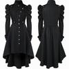 Heißverkaufendes Halloween-Kostüm Grenzüberschreitender Stil Stehkragen Schmal geschnitten Britischer Stil Lammhufärmel Mittellanger Trenchcoat für Damen