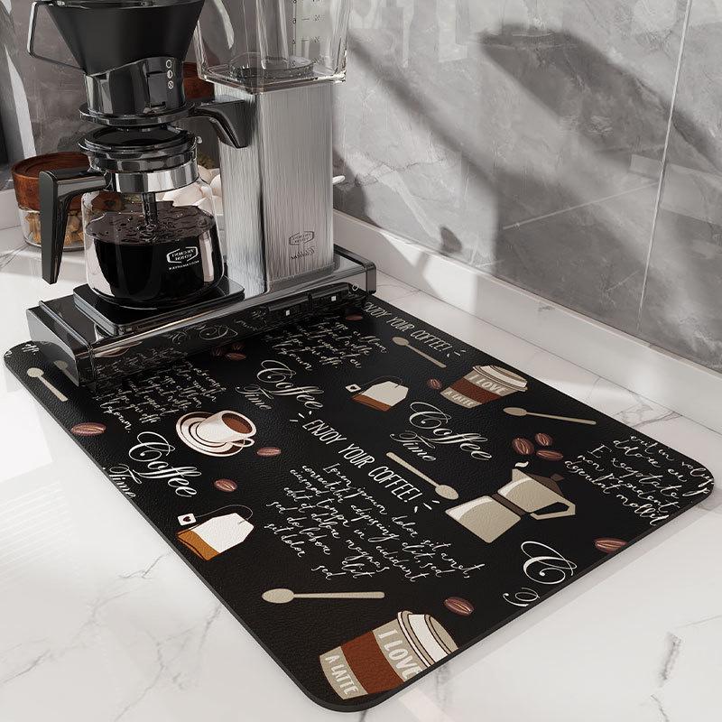 

Cross-border Coffee Machine Draining Mat - Diatom Mud Absorbent, Anti-slip, Quick Dry for Kitchen and Bar Countertops 30*40cm