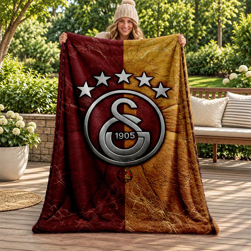 Galatasaray Battaniye Flanel Battaniye Yumuşak Rahat Peluş Atkı Kanepe Yatak İçin Hafif Ev Dekorasyonu Noel için Hediyeler çeşitli tatiller