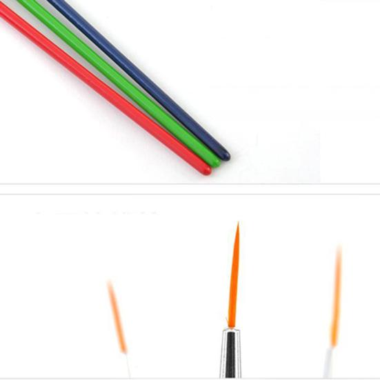 3 ks/sada Nail Art Fine Liner Design Detail Dekor Malba Kresba Štětec na pero pro vlastní potřebu