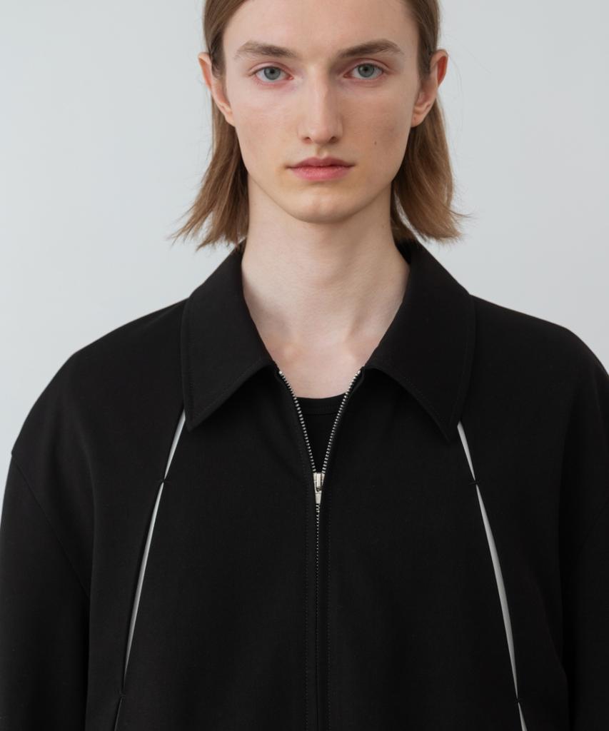 Minav Diagonal Bridge Blouson [Black]