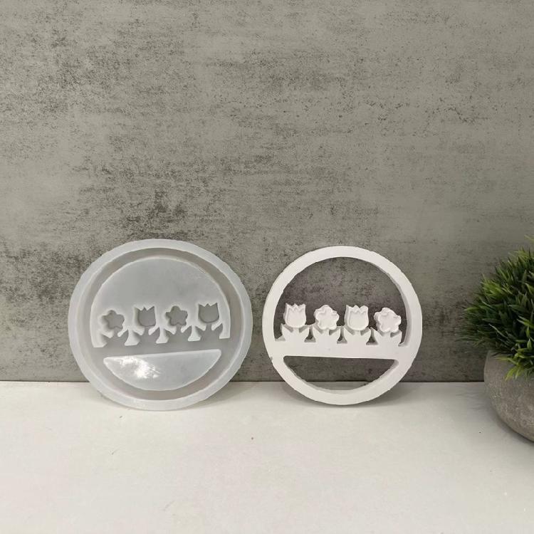 Circular Shaped Silicones Molds for Making Gypsum Decorations, Epoxy Resin Casting
