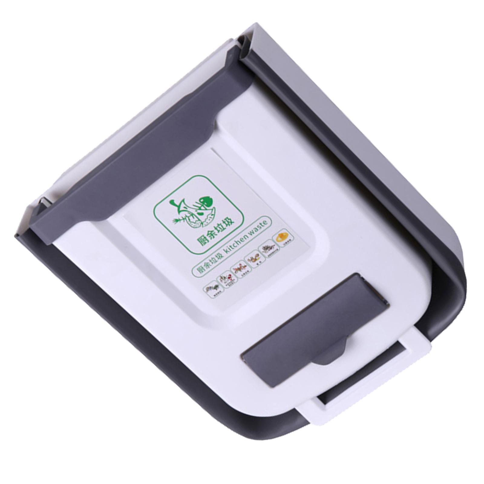 

Wall Mounted Trash Can Bin Folding Waste Bin 7L/10L Kitchen Hanging Trash Bin Garbage Recycle Dustbin Rubbish Bins 7L белый