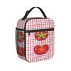 Tomato - Red Background Lunch Bag Casual Lunch Box For Adult School Portable Cooler Bag Waterproof Print Tote Food Bags
