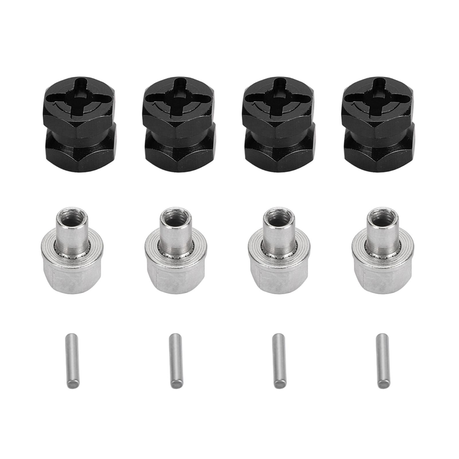 

4pcs RC Hex Hub 12mm Wheels Hex Hub Extension Hex Drive Adapter for AXIAL for Traxxas for HSP for чорний