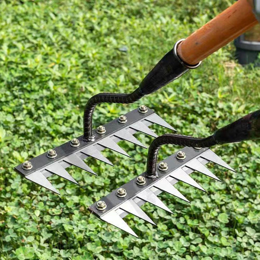 Gartenhandrechen Multifunktionaler Nivellier-Bodenlockerungsrechen Für Blumenbeete Gemüsegärten