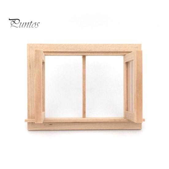 

Деревянная модель пустого окна, миниатюрная 1/12 кукольный дом, мебельный аксессуар для комнаты