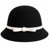Soft Women Felt Hat Dome Bowler Hat Classic Felt Fedora Hats  Wedding/Church/Jazz Cap