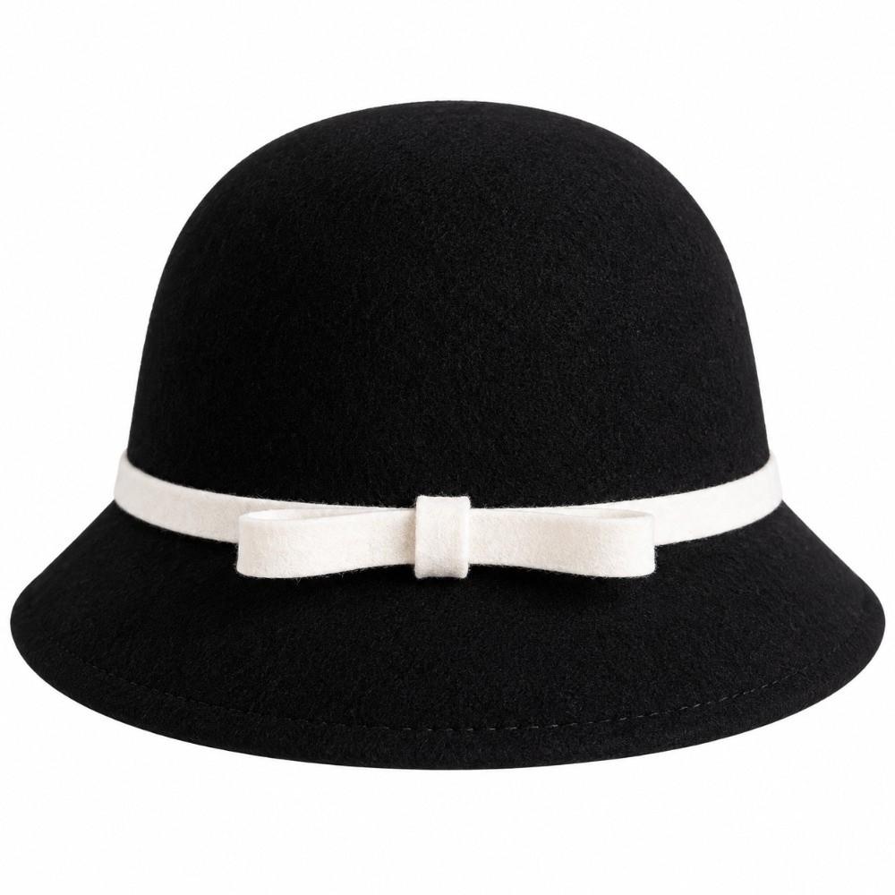 Soft Women Felt Hat Dome Bowler Hat Classic Felt Fedora Hats Wedding/Church/Jazz Cap