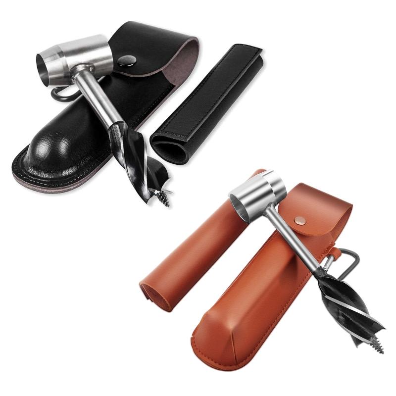 Durable Survival Drill Tools for Bushcraft Settlers Wrench Outdoor Wood Peg and Hole Maker Manual Auger