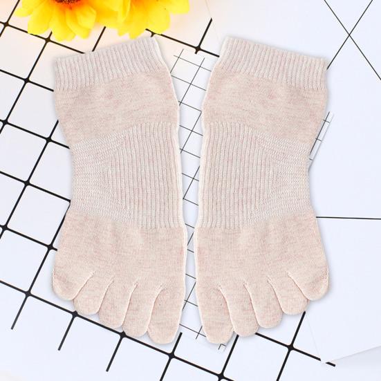 1 Pair Cotton Five Finger Short Socks Women Girl Breathable Sweat-Absorbent Split Toe Socks Casual Pilates Yoga Gym Fitness Sports Socks