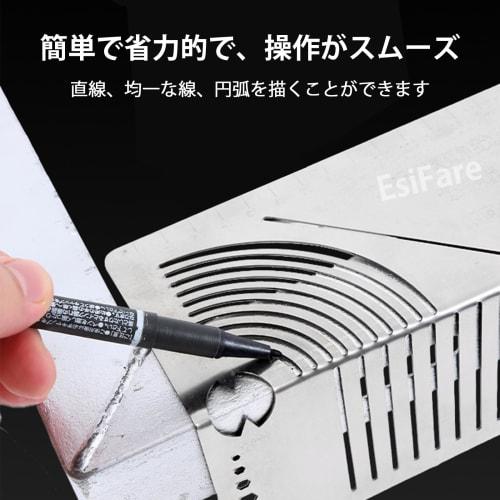 EsiFare Angle and Arc Marking Tool, Precision Arc Marking Tool, Square Tube Marking Tool, 45 Degree and 90 Degree Stainless Steel Arc Marking Tool, Ar