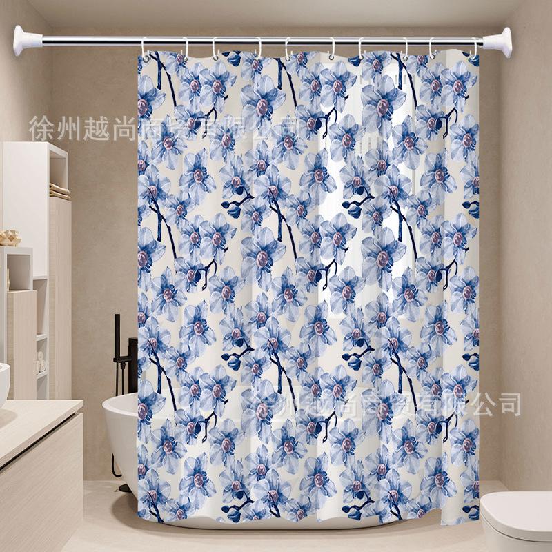 Shower Curtain Waterproof, Mildew Proof, Light Blocking, Hanging Toilet, Dry And Wet Separation Bathroom