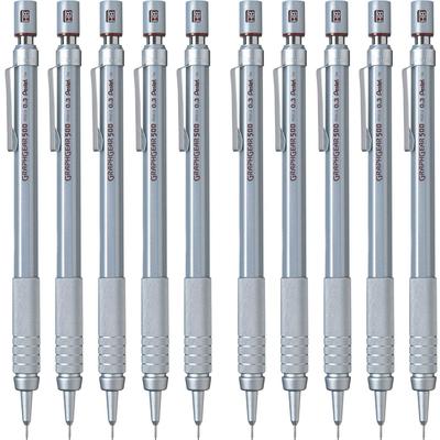 PENTEL GraphGear 500 Mechanical Pencil, 0.3mm, 10-pack (PG513)