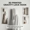3D Printed Gravity Lock Towel Hook Wall Mounted No Drilling Multipurpose Storage Solution