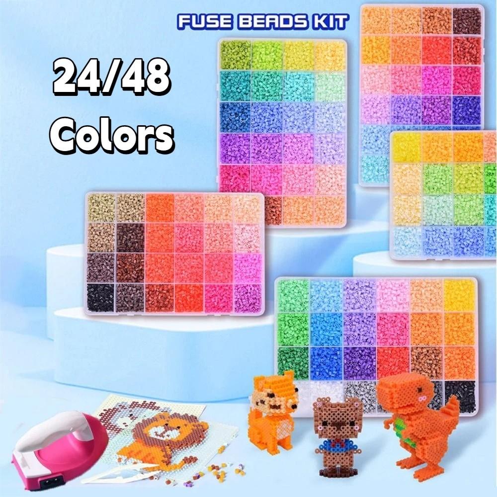 DIY Bean Splicing Tool Set Colorful Handicraft Toys Kit Handmade Iron-on Bead Craft Kit  Kids Gift